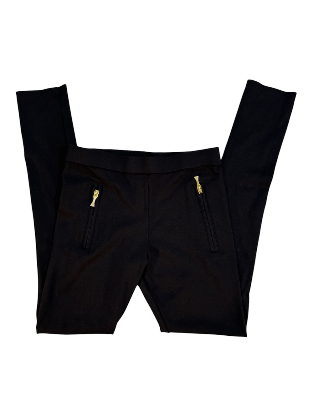 Kate Spade Leggings, Girls, Kids, Black Gold Zipper Accents, 14Y, 14, 164/14